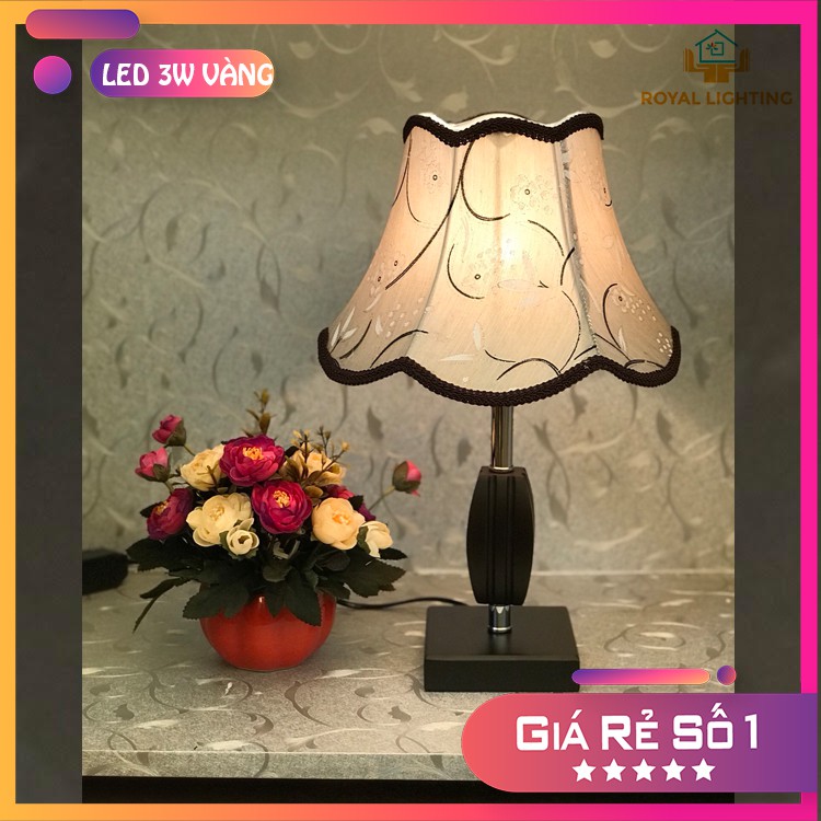 Đèn ngủ đẹp để bàn chất liệu thân gỗ giá tốt MB8034