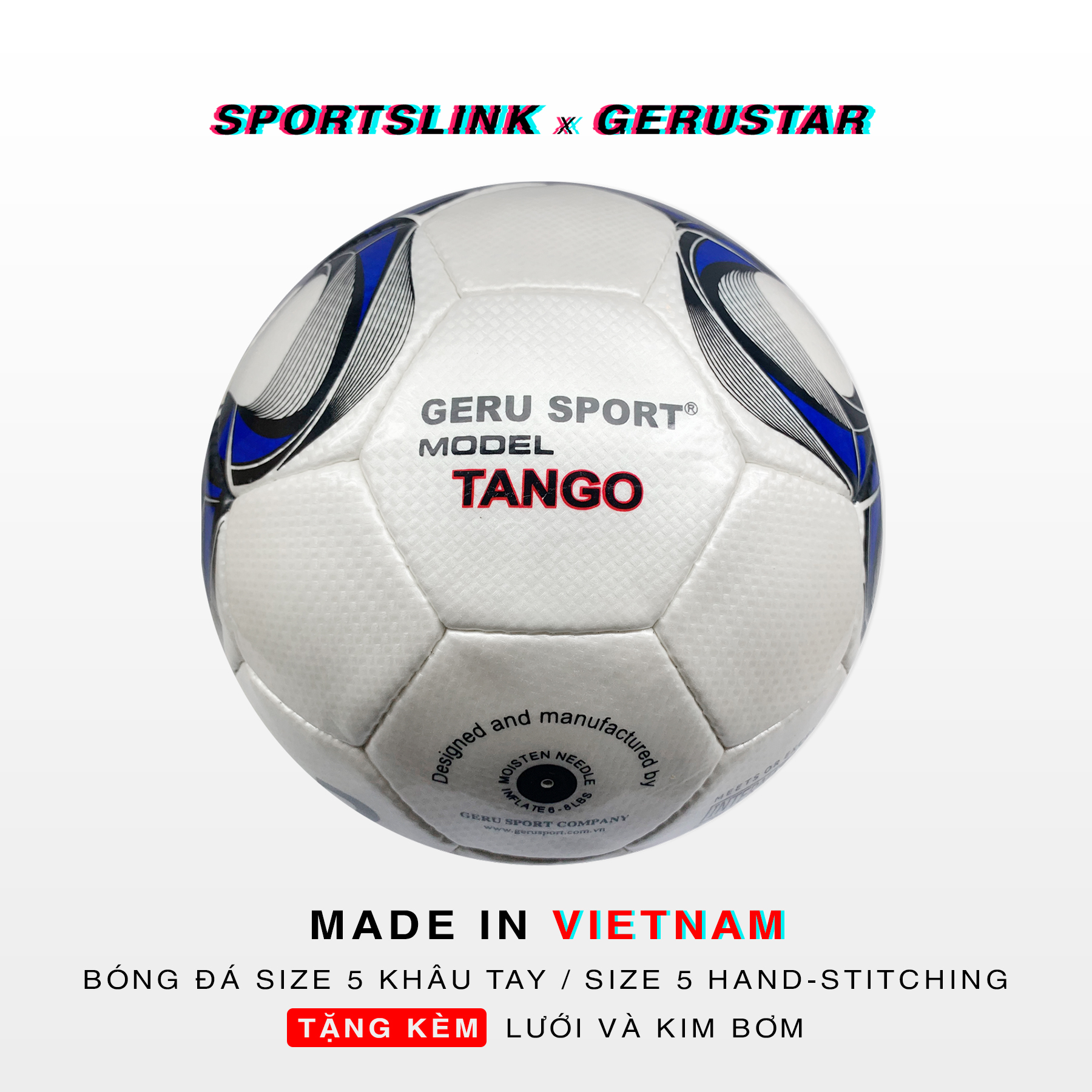 Gerustar PU Size 5 Soccer Ball Tango - Hand-stitching