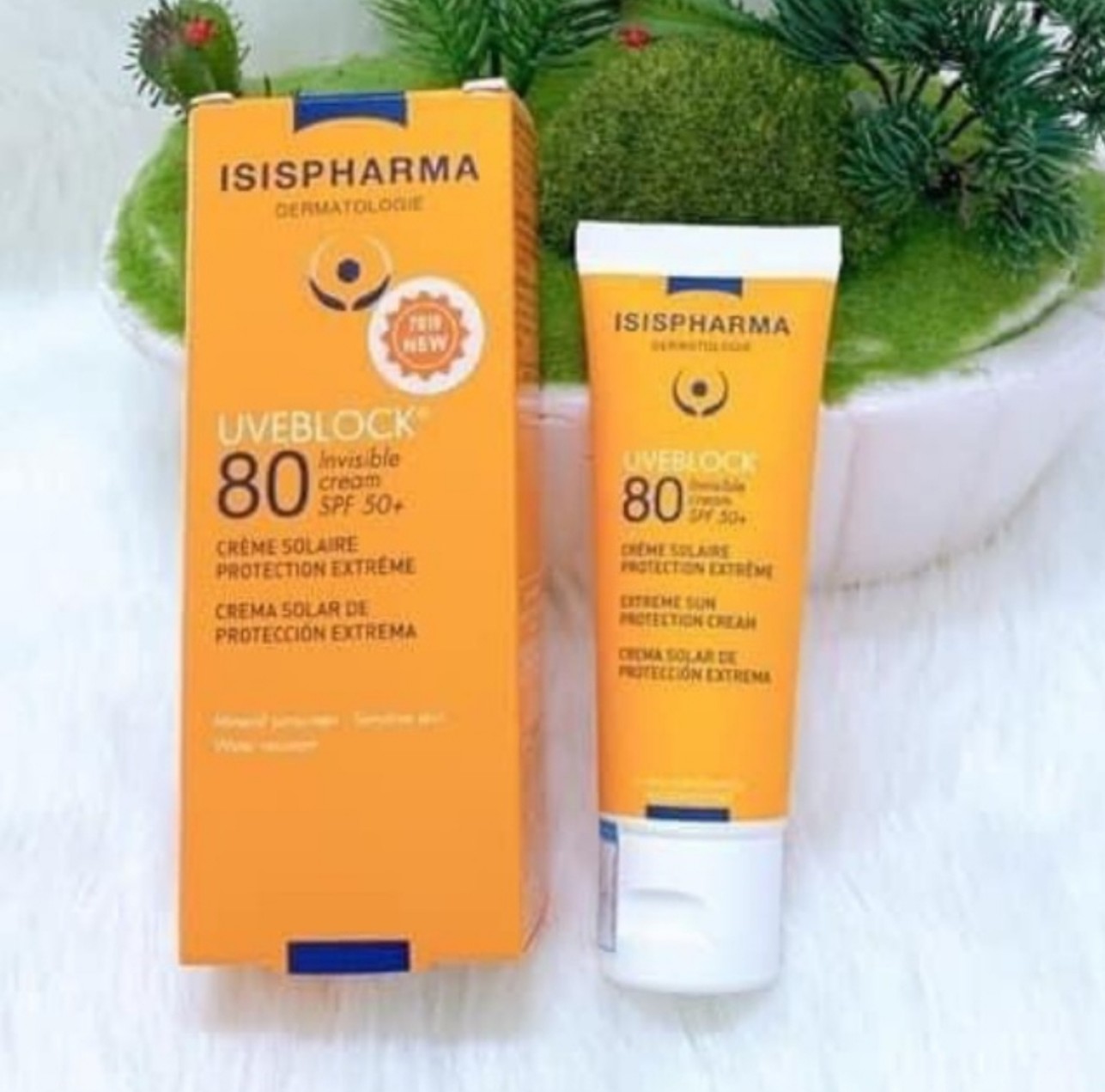 (màu trắng) Chống Nắng Isis Pharma UV Block 80 (hàng Pháp) chính hang 40ml
