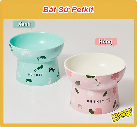 PETKIT Ceramic Elevated - Bát ăn cho chó mèo chống gù sứ Petkit Cera Spot