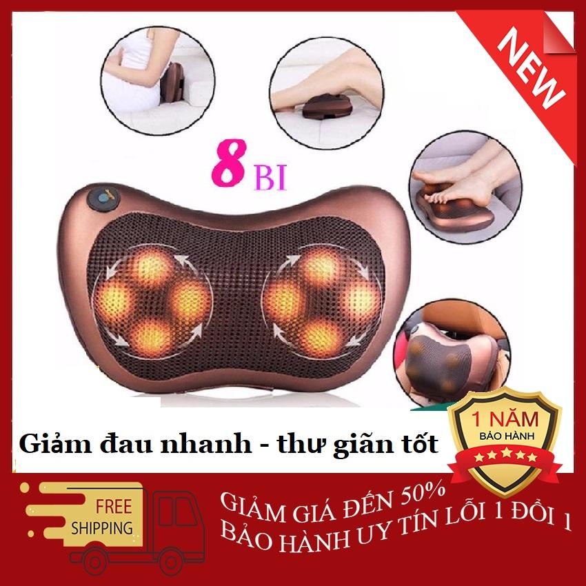 Gối Massage Hồng Ngoại 8 Bi - Đảo Chiều 360 Độ, 2 Chế Độ Massage Giảm Đau Nhanh - Gối massage hồng ngoại, máy massage toàn thân, máy mát xa - BIGSALE 50% - Banggood