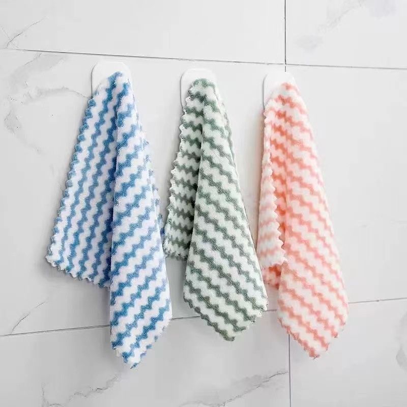 Khăn lau đa năng nhà bếp siêu thấm nước 2 mặt khăn lau tay mềm mại siêu thấm nước chất vải dày không ra lông chất liệu an toàn cho da