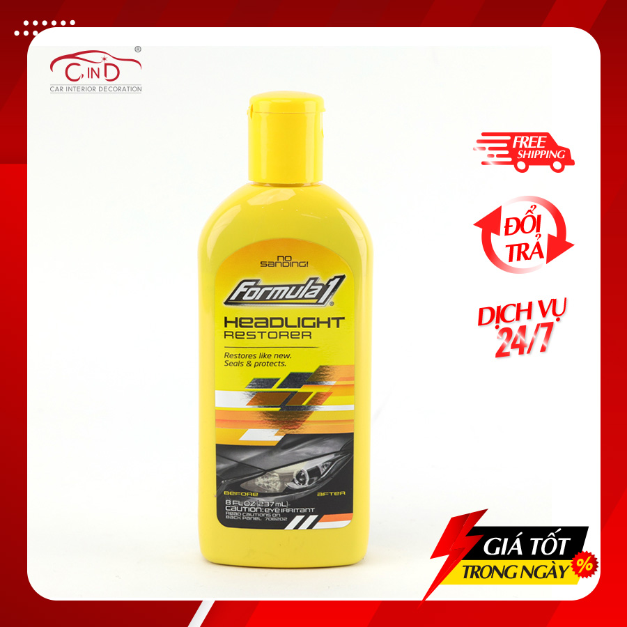 Đánh bóng và phục hồi đèn pha formula 1 615874 237ml - nhập khẩu chính hãng