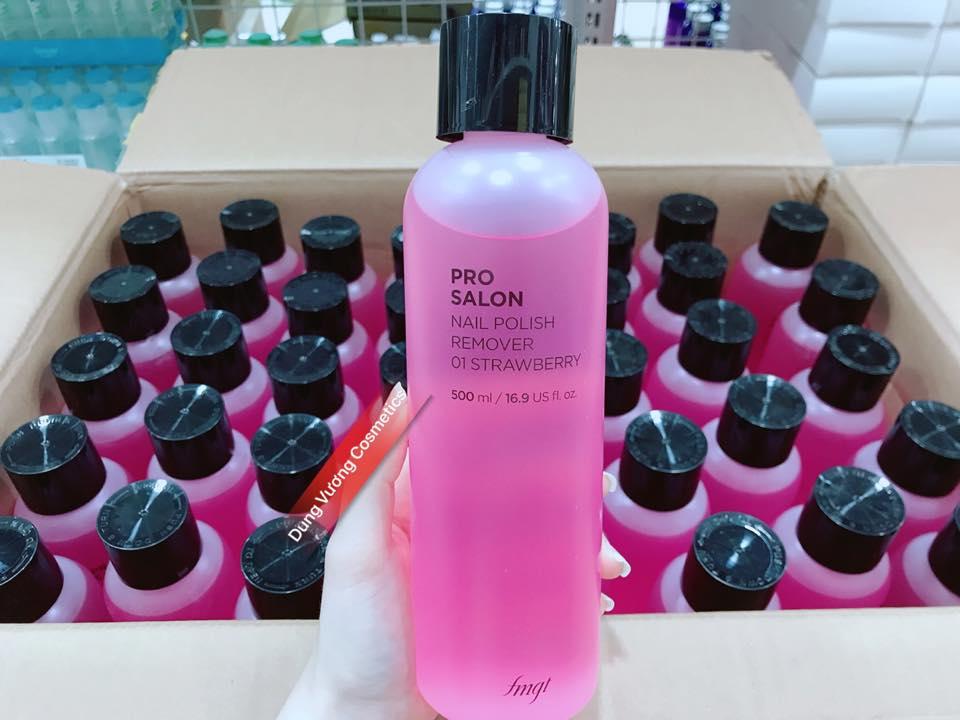 Nước Rửa Móng Tay The Face Shop Strawberry Trendy Nails Nail Remover 100ML