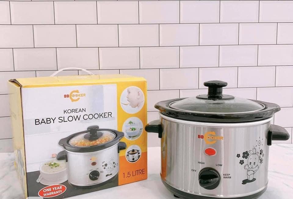 Nồi nấu chậm Hàn Quốc BBCooker nấu cháo hầm thịt kho cá 1.5L