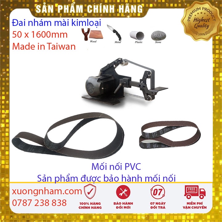 Đai nhám vòng 50x1600mm mài kim loại vải X632 Đài Loan