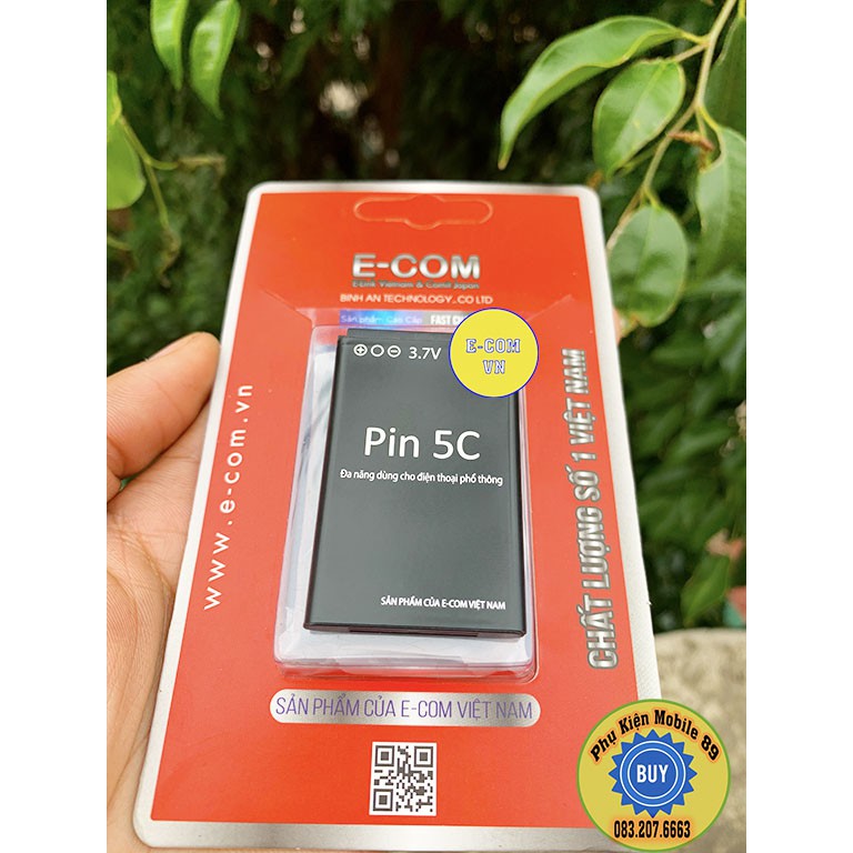 Pin nokia bl 5c dung lượng cao 1500mah bh 12th - hãng e-com - pin dung lượng thật