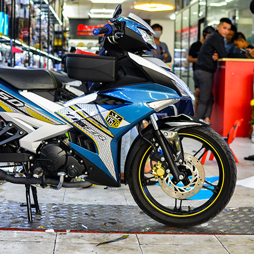 ️️🎨 HÌNH TỰ CHỤP ️️🎨 Tem Rời Exciter 150 Xanh Bạc ️🎨 Tem Y15ZR Mới ️🎨 Decal Exciter 150 Giá Rẻ ️🎨