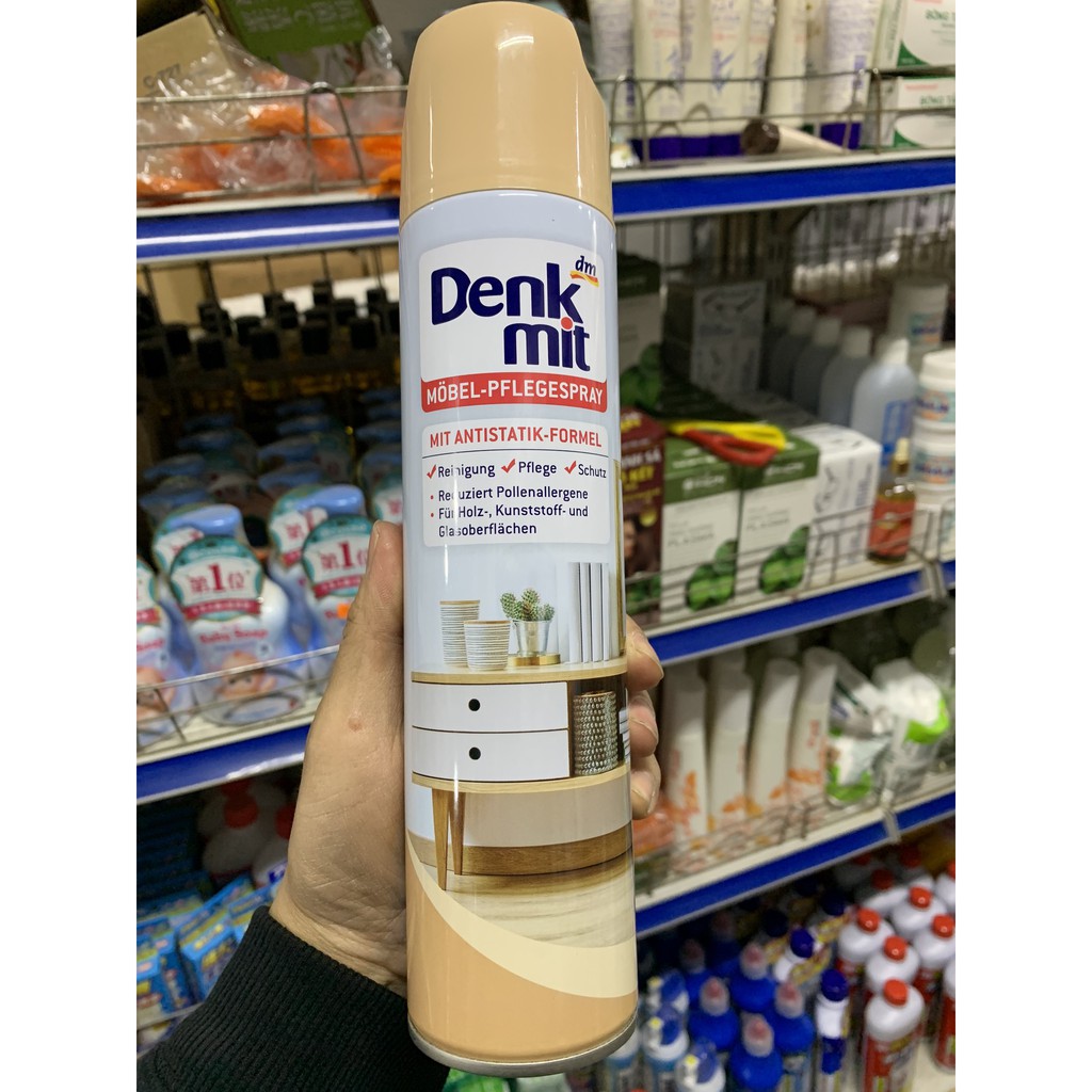 Xịt dưỡng & làm sạch đồ gỗ 400ml denkmit
