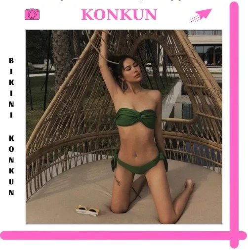 Bikini đồ bơi đi biển 2 mảnh xoắn ngực sexy konkun ms90