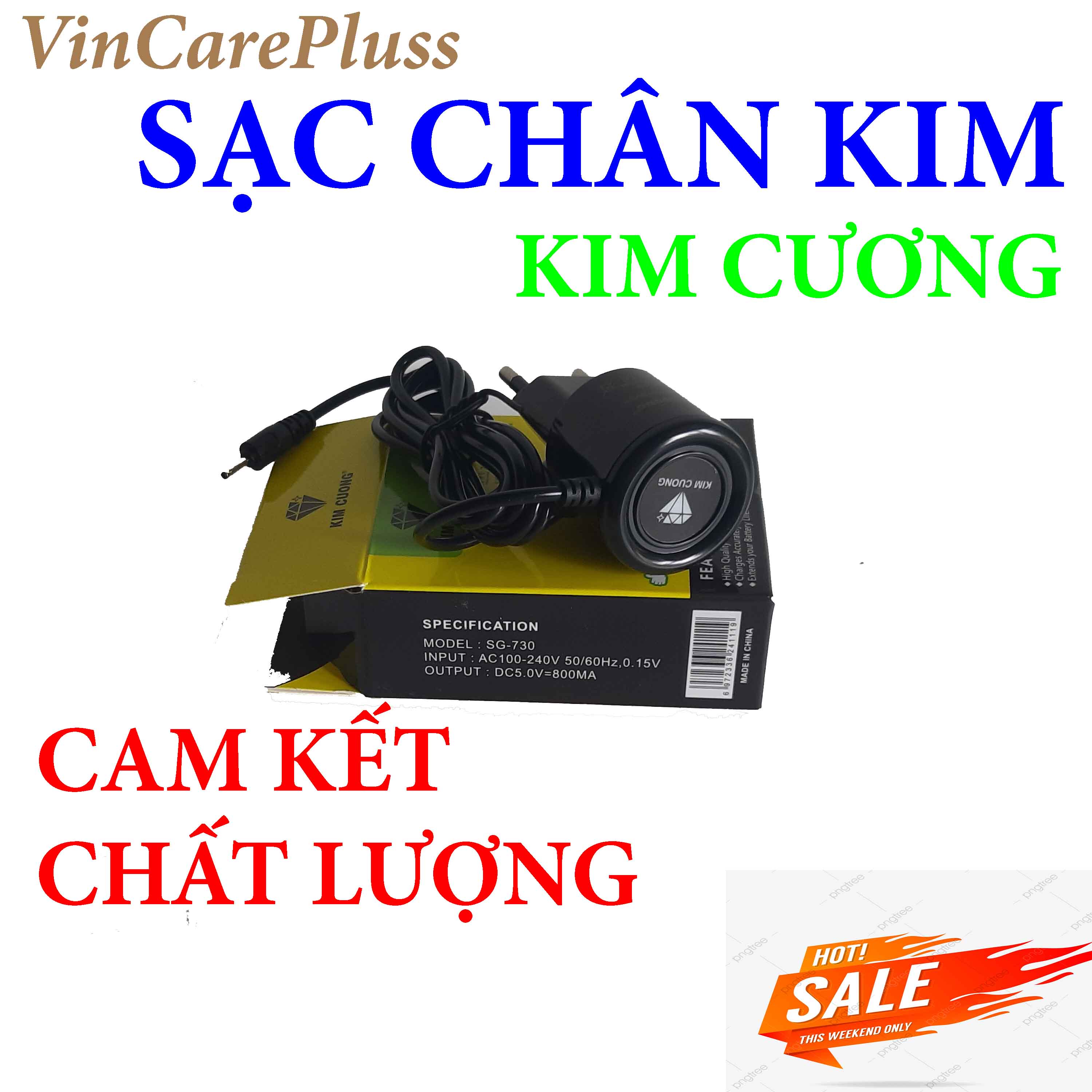 [HCM][Giảm sốc 50%] Sạc điện thoại chân kim chất lượng cao thương hiệu Kim Cương ổn định