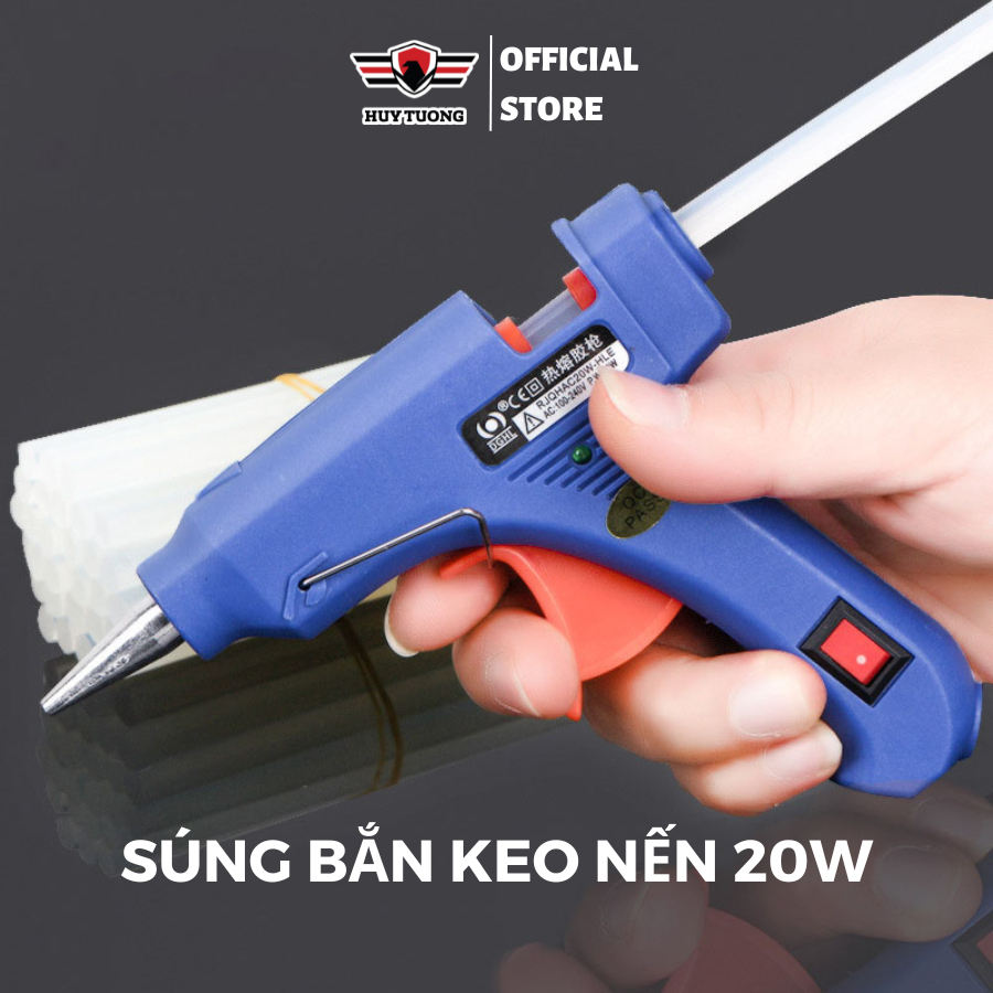 Máy Bắn Keo Nến, Máy Bắn Keo Silicon, Súng Bắn Keo Nến Silicon Loại Nhỏ Công Suất 20W Nóng Chảy Nhỏ Gọn, Tiện Dụng - Huy Tưởng (màu ngẫu nhiên, không giá đỡ )