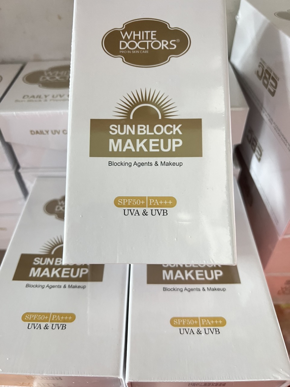 [HCM]Kem White Doctors Sun Block Makeup Trang Điểm Chống Nắng