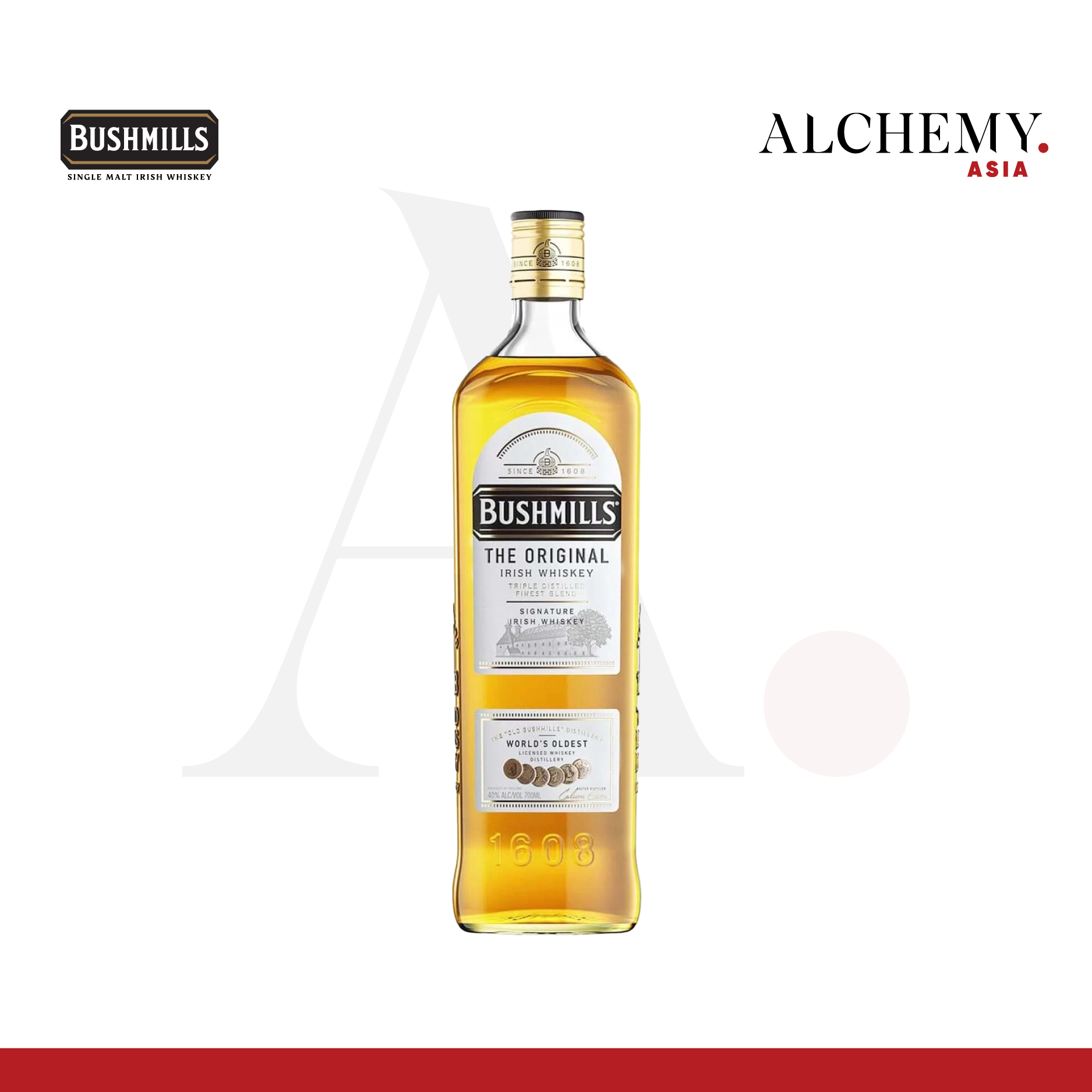 [Trên 18 tuổi] [Chính hãng] Rượu Irish Whiskey Blended Bushmills Original 40% 700ml