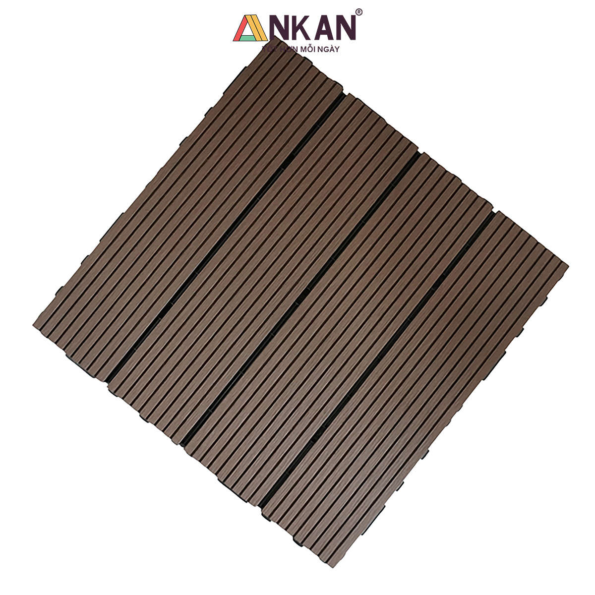 Sàn Vỉ Gỗ Nhựa Composite Cao Cấp Lót Sàn Ban Công Nhà Tắm Vỉ Dày Chắc Chắn Có Vít Ốc Dưới Nan
