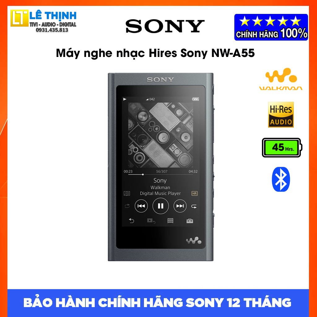 Máy nghe nhạc Hi-res Sony Walkman NW-A55 - Hãng phân phối - Bảo hành chính hãng 12 tháng