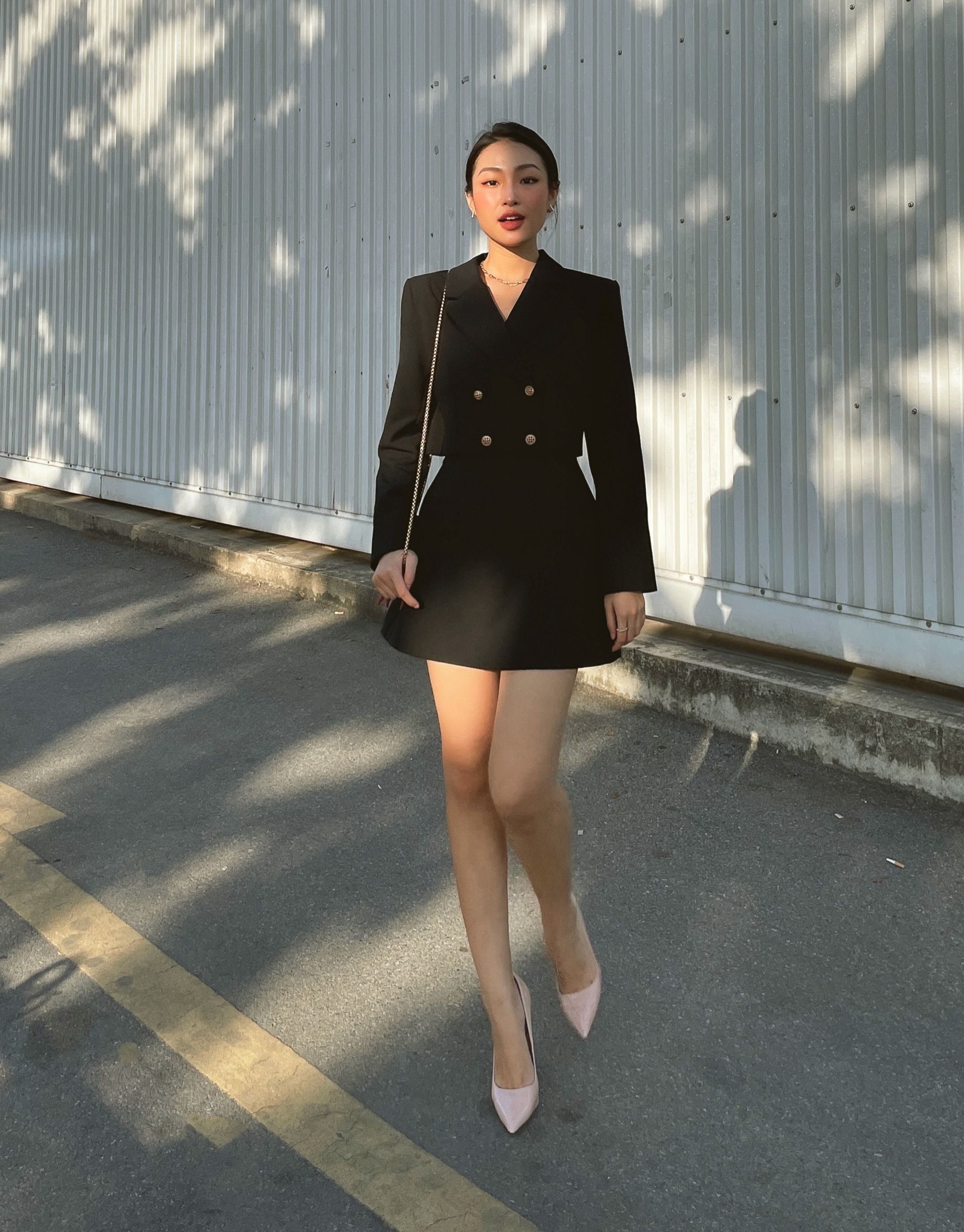Set Áo vest tay dài croptop + chân váy , Peace House Clothing