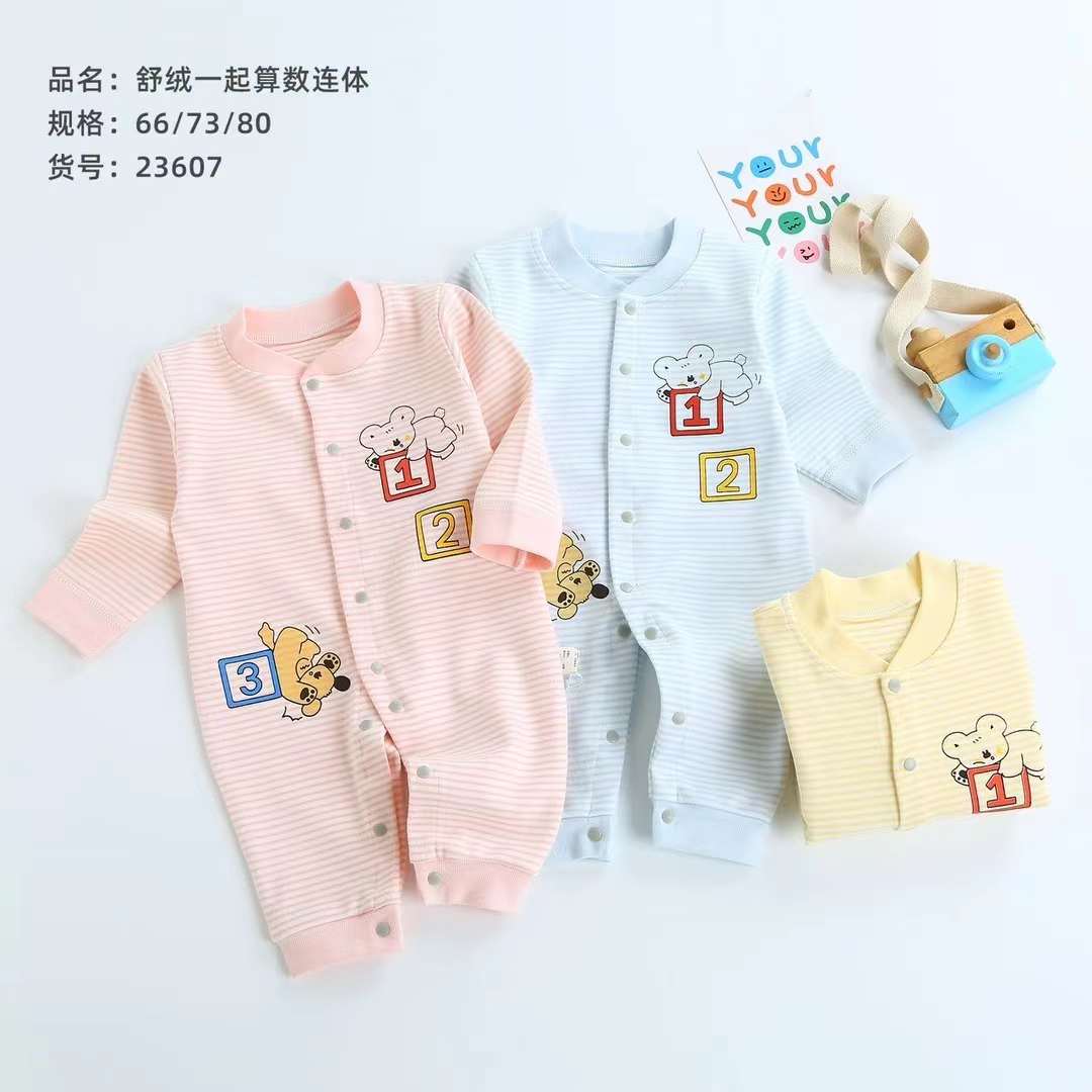 (MS227)Body dài tay cotton nỉ cho bé hàng Quảng Châu loại 1