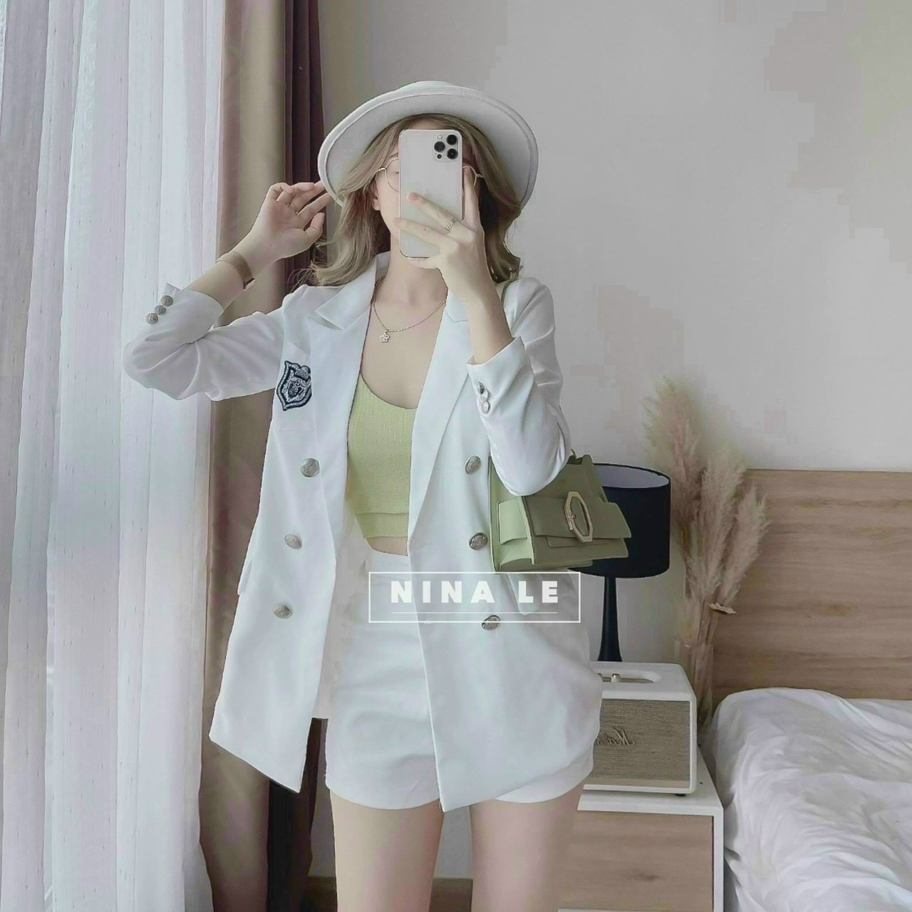 Set bộ nữ đi chơi set đồ nữ sành điệu có áo lót trong áo khoác vest ngoài và quần ngắn xinh xắn dễ thương DX