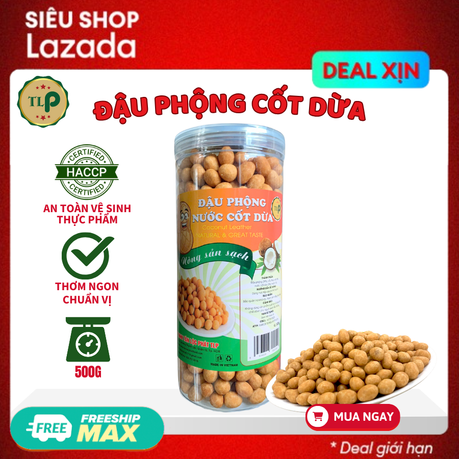 ĐẬU PHỘNG CỐT DỪA TÂN LỘC PHÁT Đồ Ăn Vặt Yêu Thích