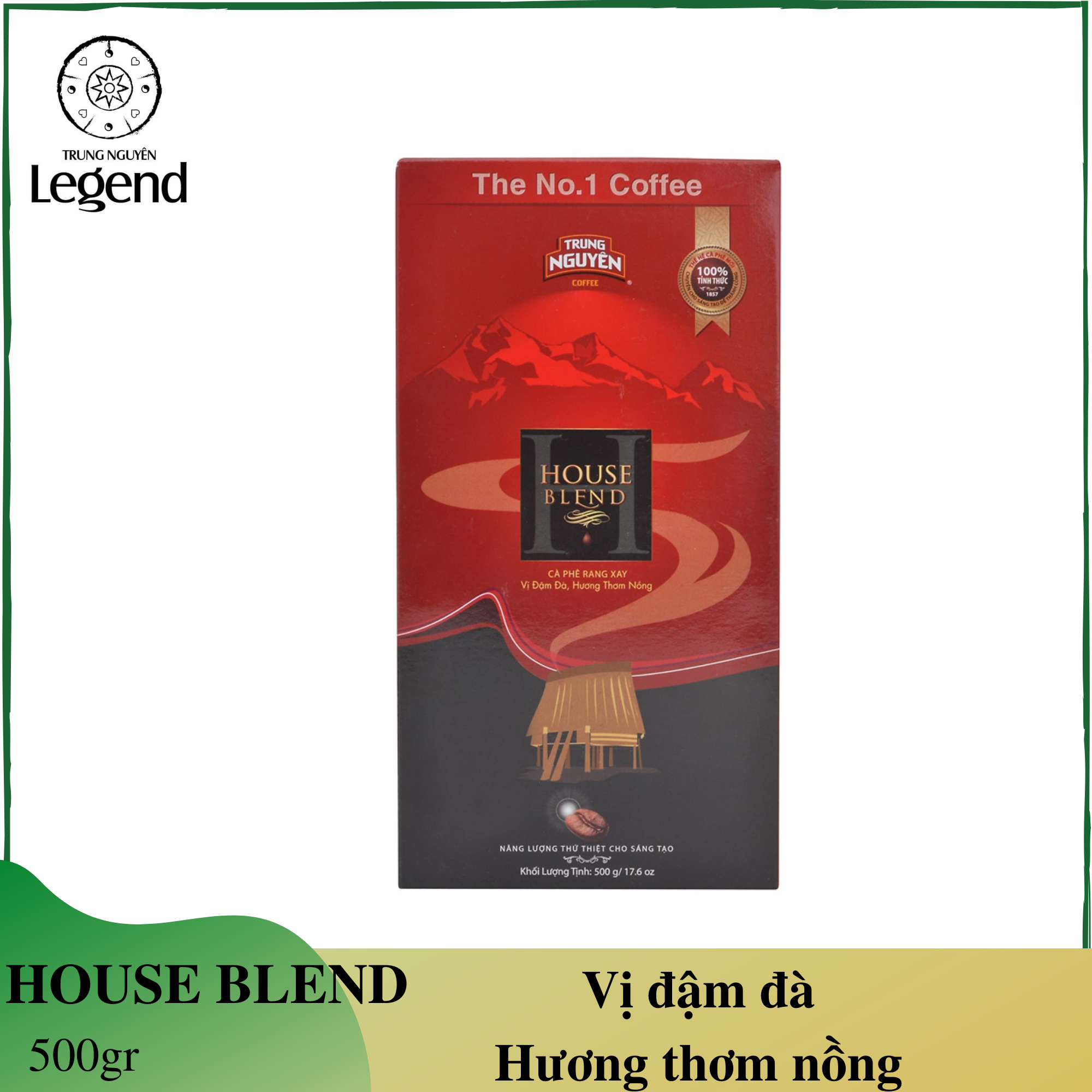 Cà phê house blend trung nguyên - hộp 500 gram - cà phê pha phin