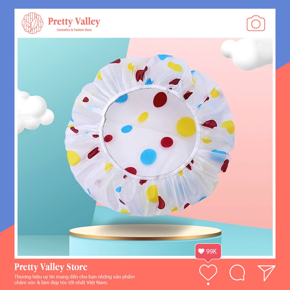 [HCM]Mũ trùm tóc chống nước khi tắm ủ tóc nhuộm nhiều họa tiết – Pretty Valley Store