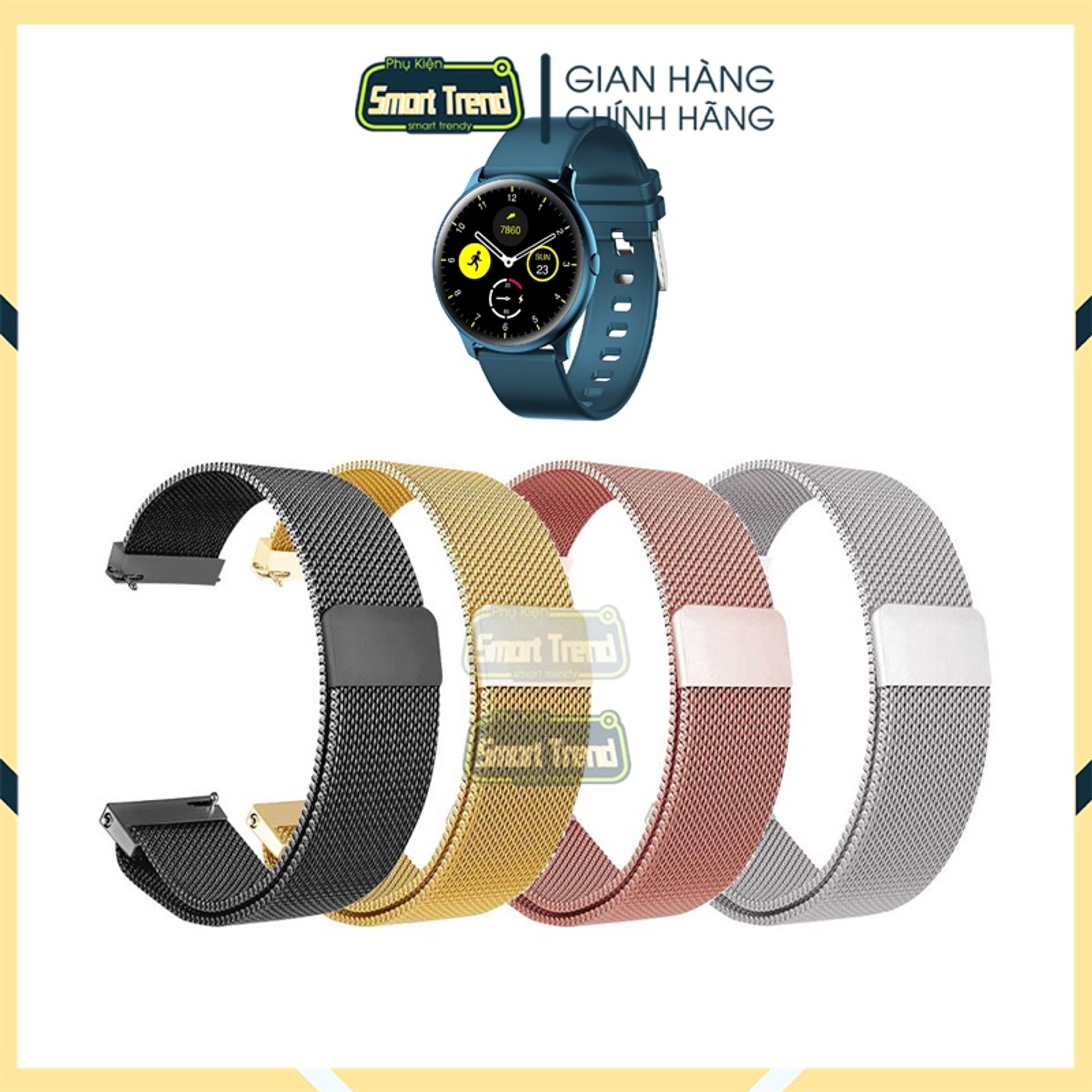 Dây Đeo Inox Milanese Cho Đồng Hồ Thông Minh Masstel Dream Action Chốt Tháo Nhanh