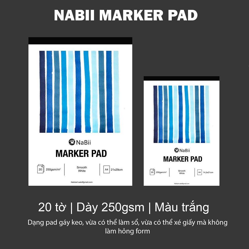 Sổ Nabii Marker Pad - 250Gsm - 20 tờ