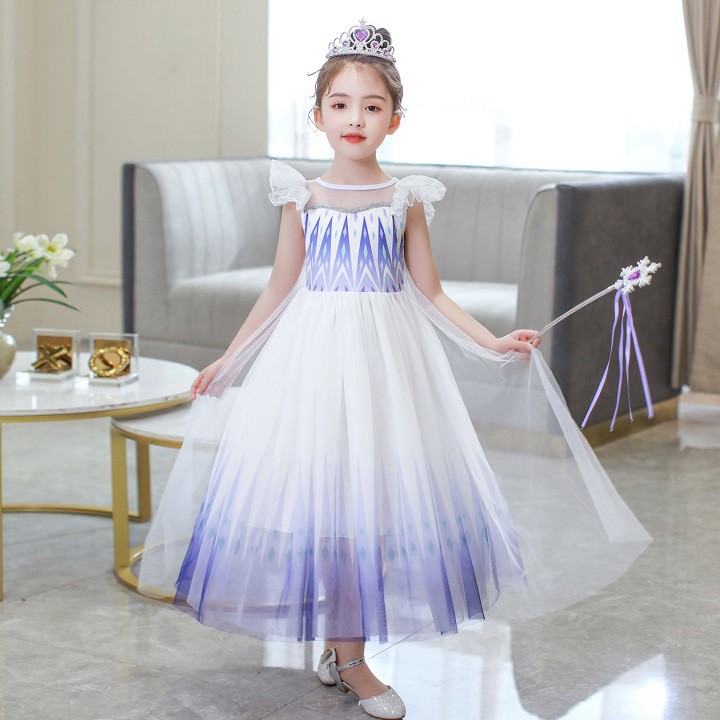 Ảnh thật - đầm công chúa elsa trắng phim frozen 2 k03