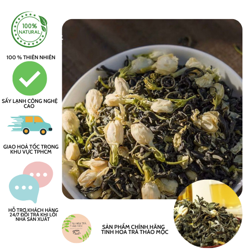 Trà xanh nụ nhài 100 gram giải nhiệt cơ thể