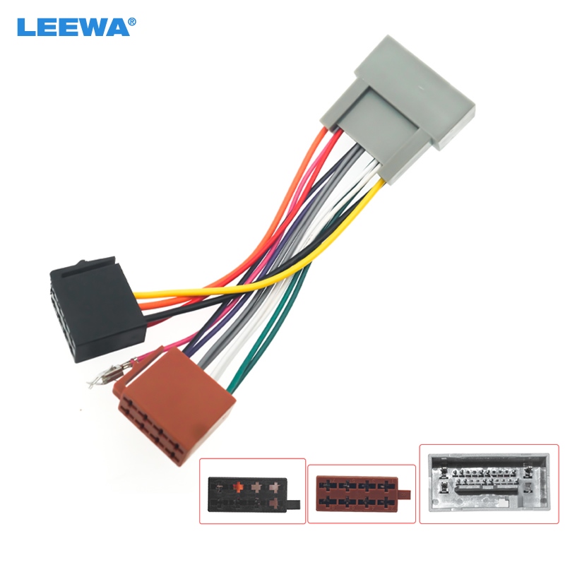 CW】 LEEWA Car Radio Conversion Plug Wire Adapter For 2008 to ISO Wiring  Harness Original Units 