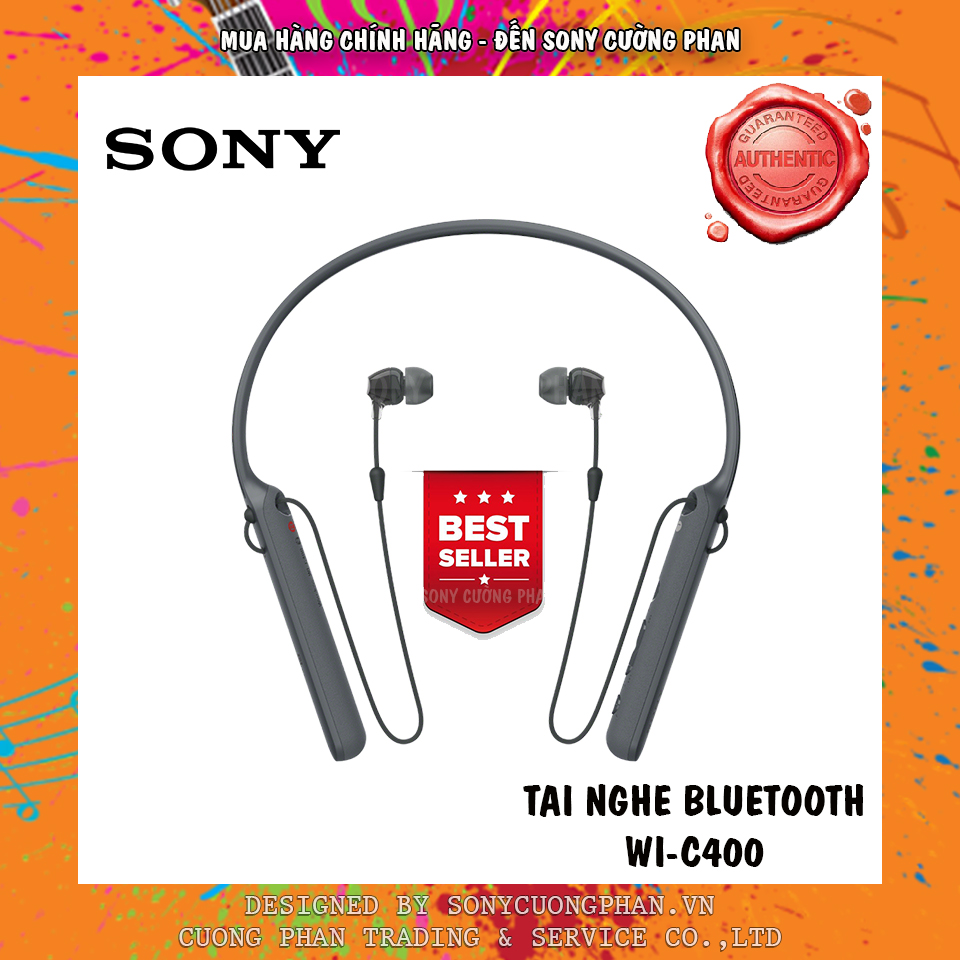Tai Nghe Bluetooth Không Dây Sony In-Ear WI-C400 - Hãng Phân Phối Chính Thức