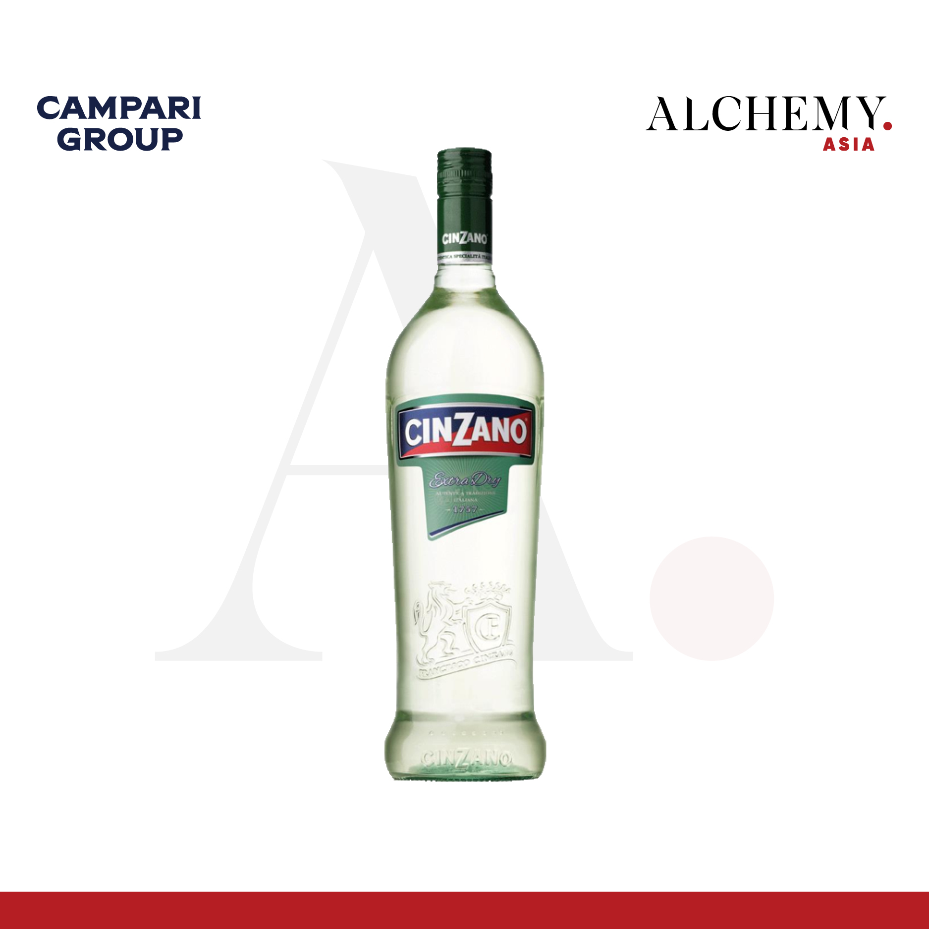 Rượu mùi cinzano extra dry vermouth 18% 1x1000ml