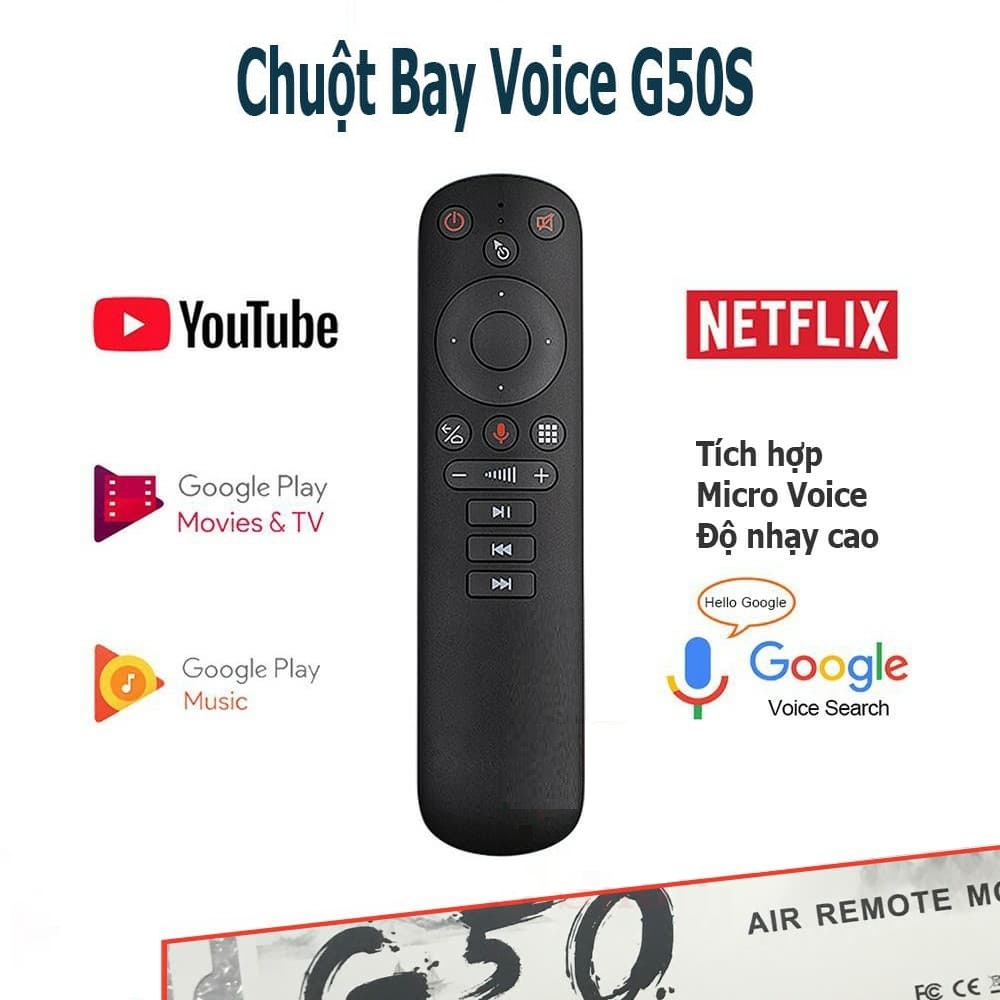 [HCM]Điều khiển G50s remote chuột bay tìm kiếm giọng nói một chạm Voice Remote Mouse Air
