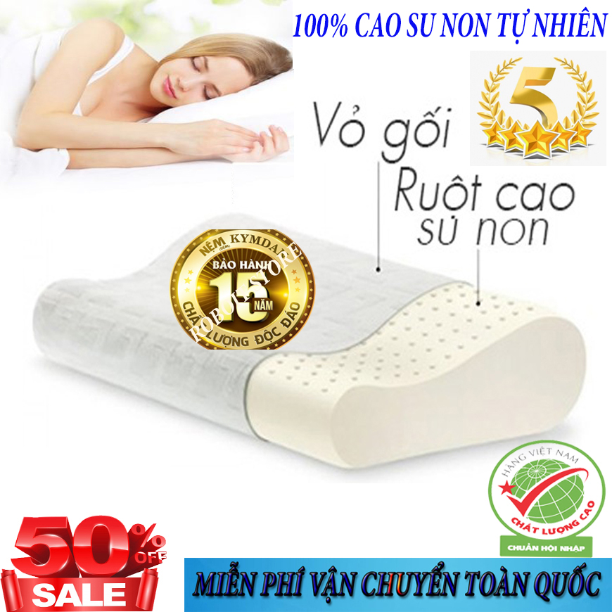 Gối Cao Su Non Chống Ngáy Gối Cao Su Non Nâng Đỡ Đốt Sống Cổ Chống Đau Mỏi Vai Gáy 100% Cao Su Tự Nhiên Mềm Mại - Êm Ái -Gói Cao Su Non Là Một Trong Những Loại Có Đàn Hồi Cao Bảo Hành 1 Đôi 1