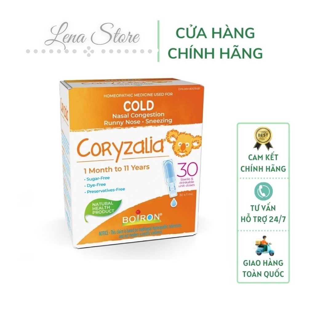 Muối uống đồng căn vi lượng coryzalia canada tăng đề kháng cho bé từ 1m+ hộp 30 tép