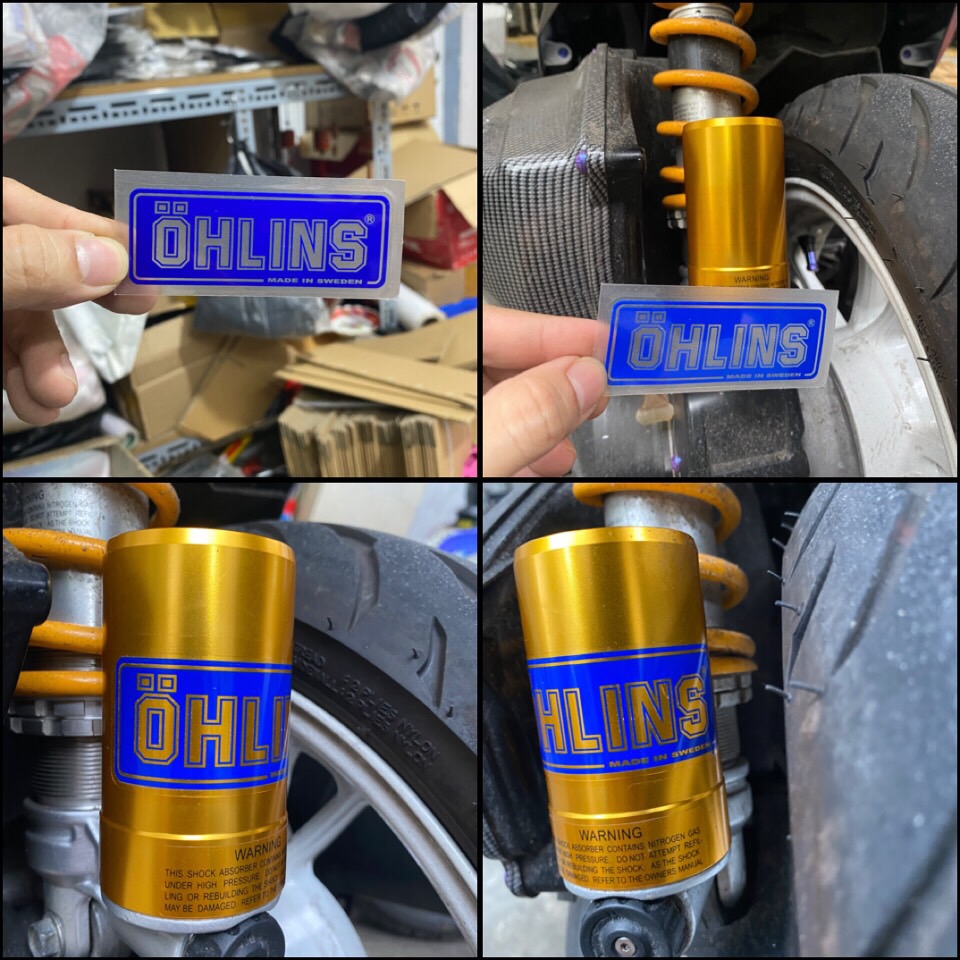 Tem Ohlins 🇸🇪 chính hãng dán phuộc xe