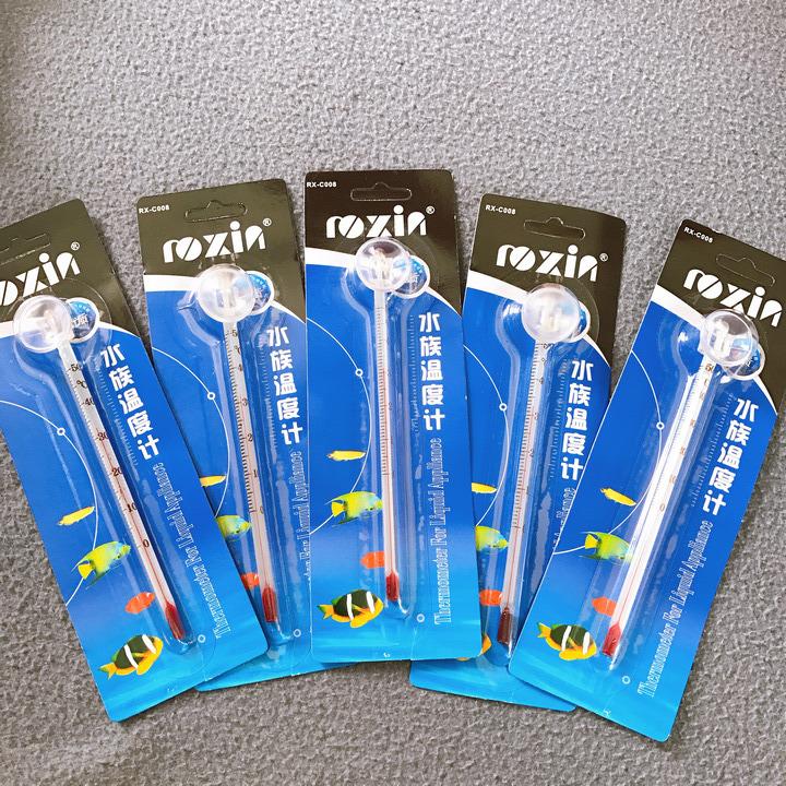 5 cây Nhiệt Kế Thủy Ngân RoXin Cho Hồ Cá Cảnh, Dụng Cụ Đo Nhiệt Độ hồ Cá, Vừa Trang Trí, Tinh Tế, Khoa Học