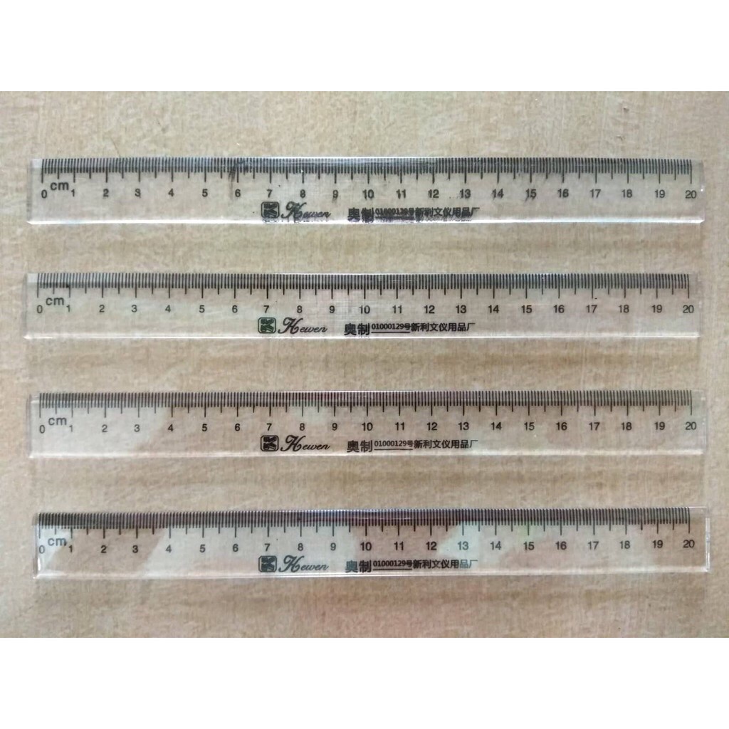 2 cây thước mica 2-30cm