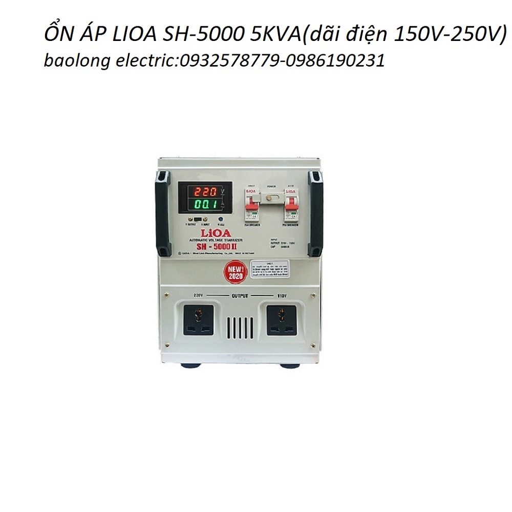 Ổn áp Lioa 5KVA SH-5000 ổn định dòng điện dãi từ 150V-250V