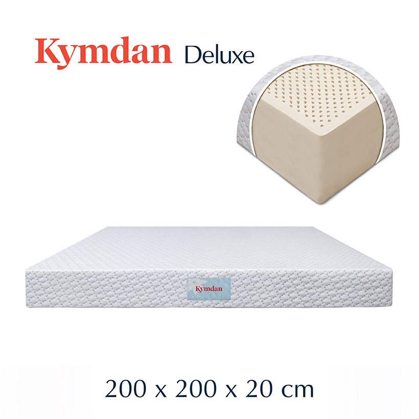 Nệm cao su thiên nhiên kymdan deluxe 200 x 200 x 20 cm