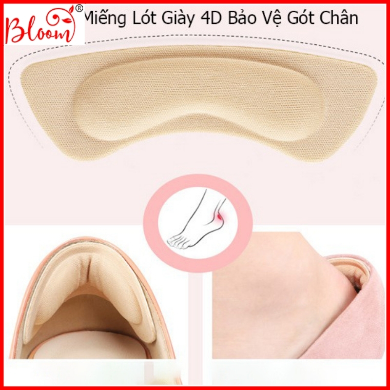 [HCM][COTTON 100%] Miếng lót giày 4D siêu êm siêu bền chống trầy xước và chống tuột gót chân | LG02