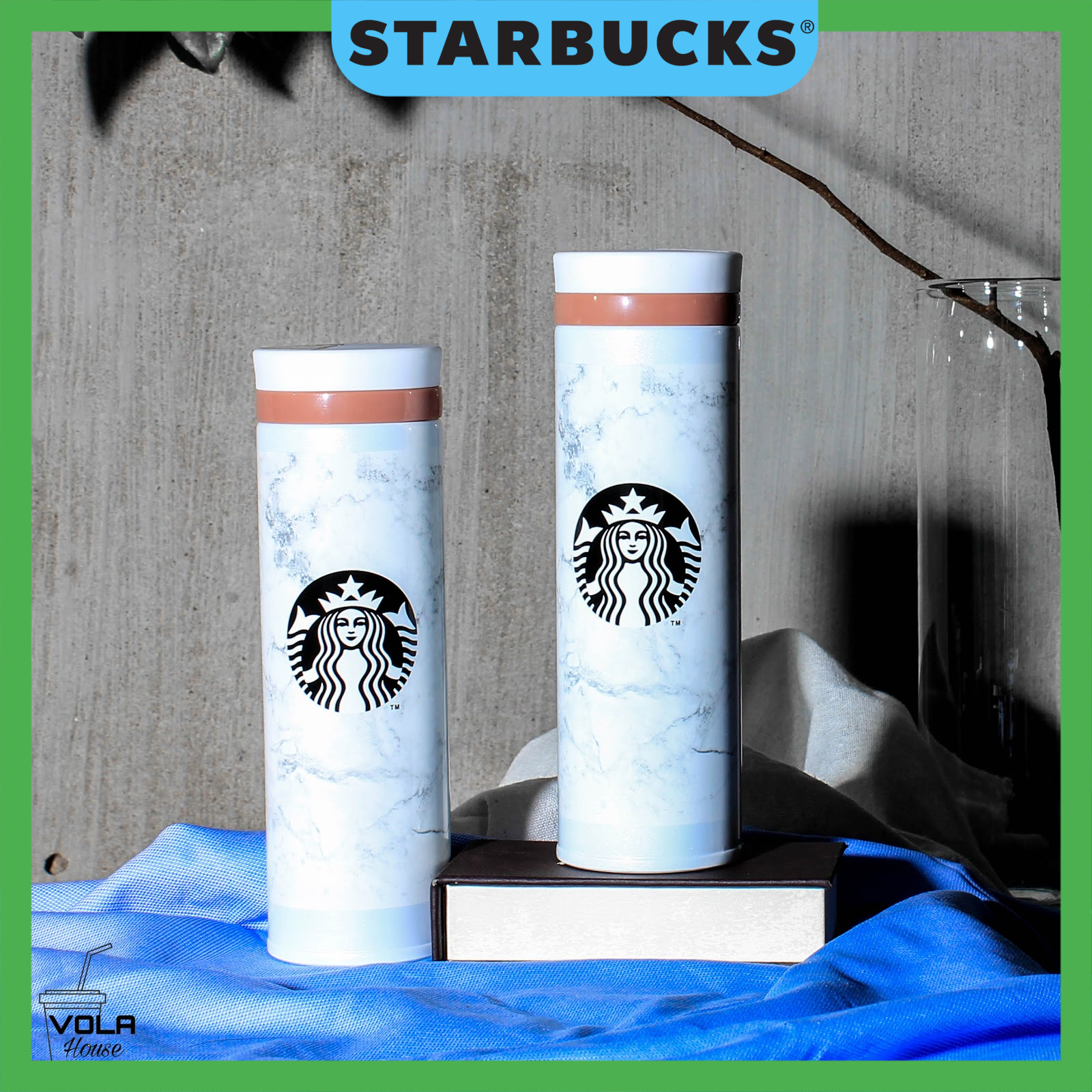 Bình giữ nhiệt Starbucks Thermos Mable  vân đá dung tích 500ml