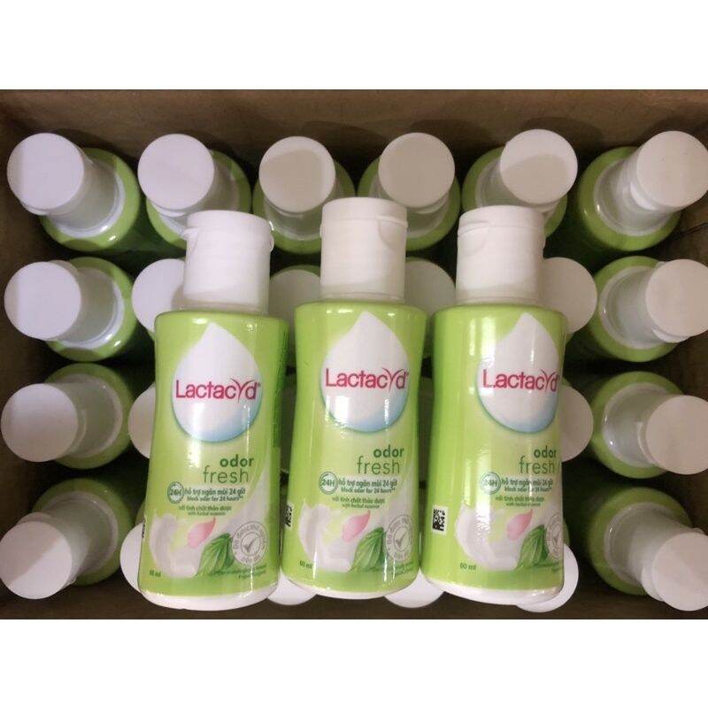 Combo 2 chai Dung Dịch Vệ Sinh Phụ Nữ Lactacyd 60ml Oder fresh Chiết Xuất Trầu Không