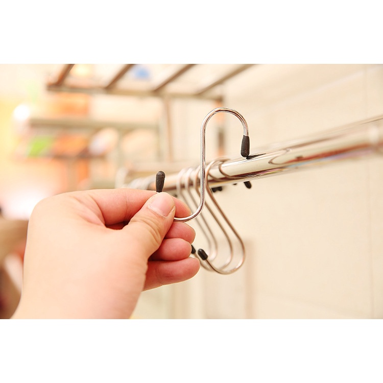 Bộ 4 móc treo đồ chữ s dài 7cm