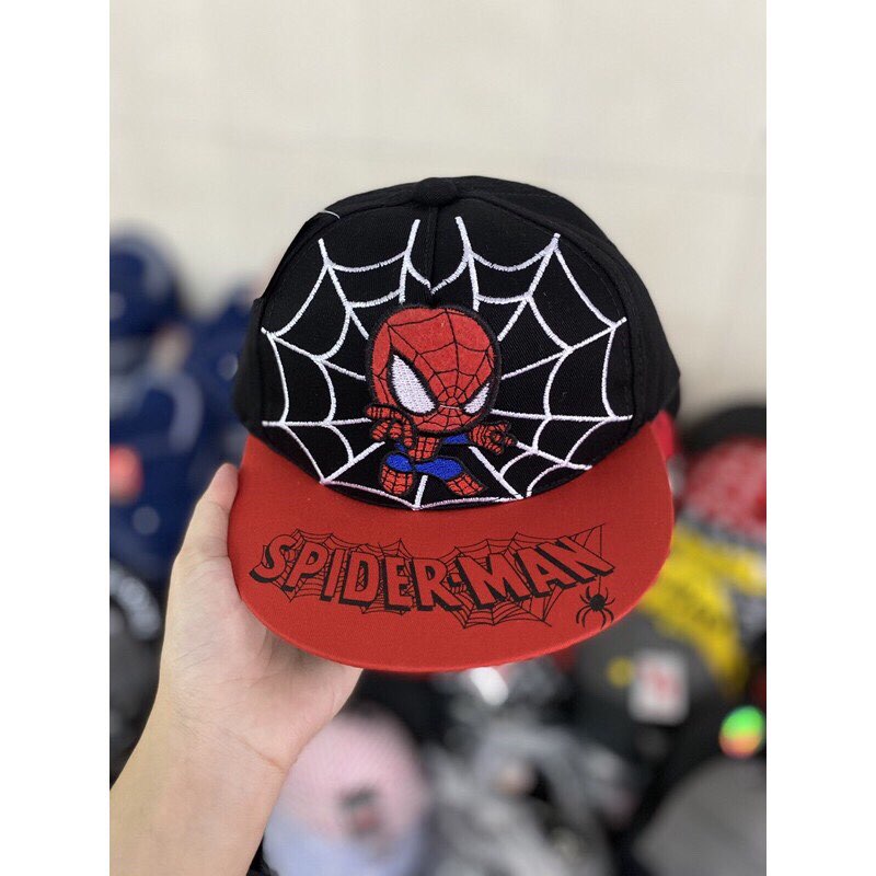 Giảm giá Mũ snapback con nhện spiderman cho bé trai 2 - 6 tuổi - BeeCost