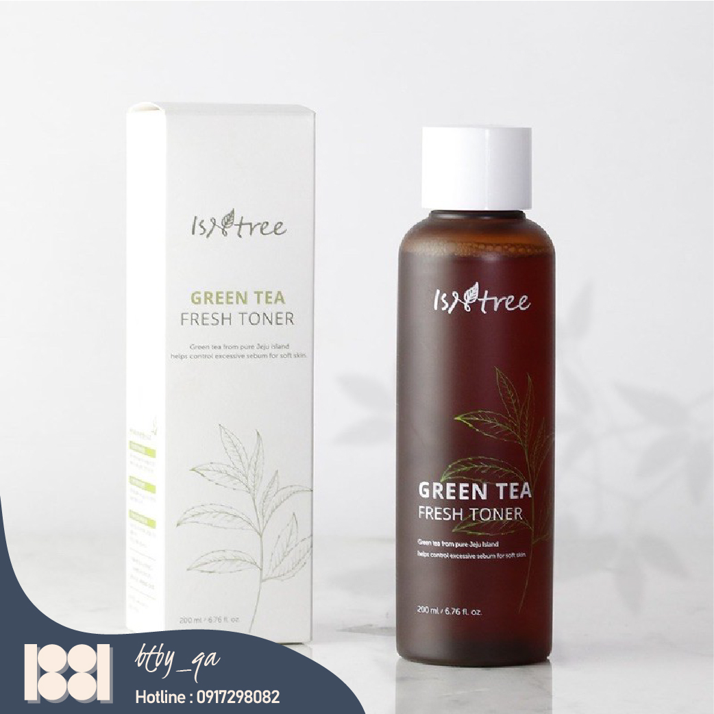 Nước Cân Bằng (Toner) Isntree Green Tea Fresh Toner Nuôi Dưỡng Phục Hồi Da Chiết Xuất Trà Xanh 200ml