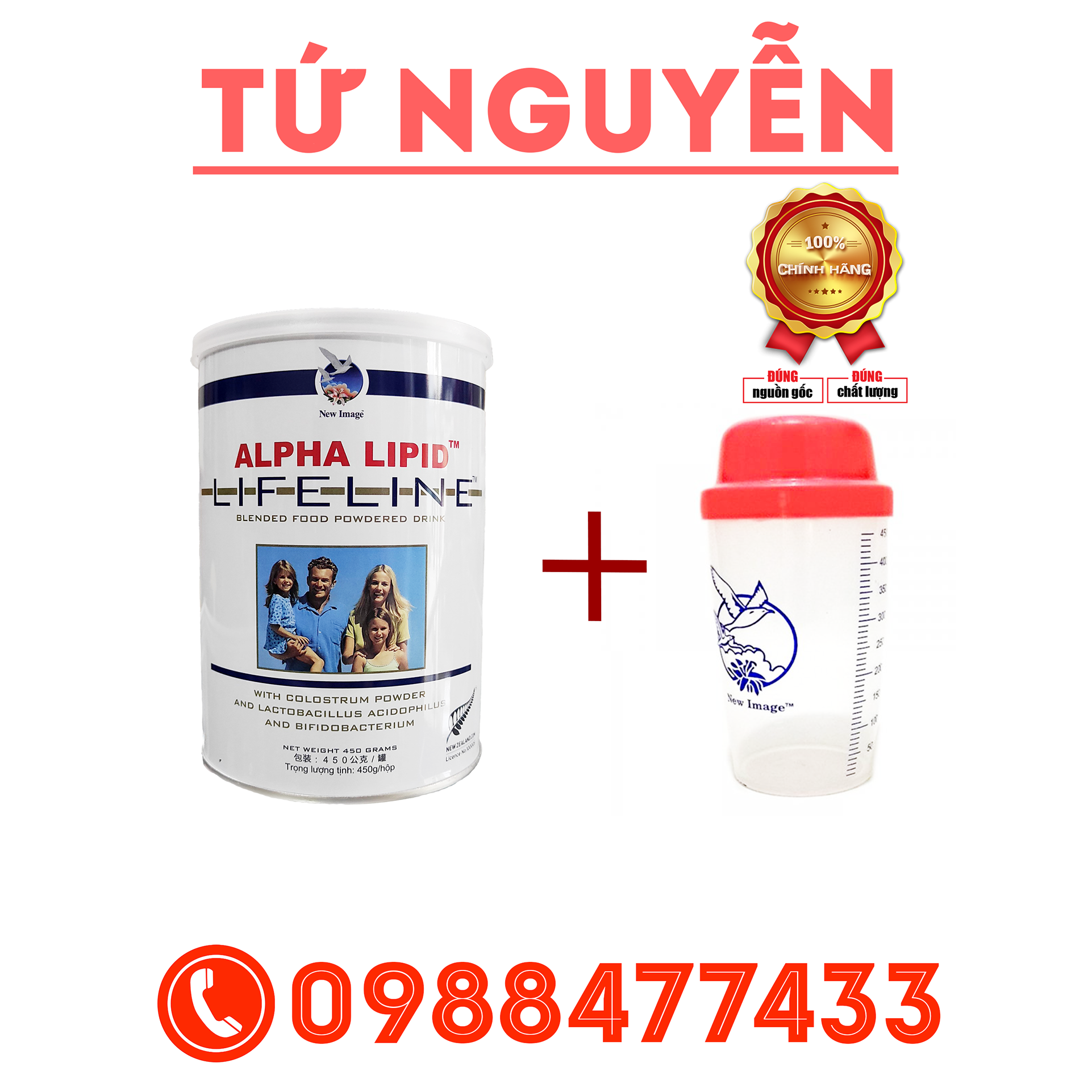 Sữa Non AlphaLipid Lifeline 450g từ New Zealand