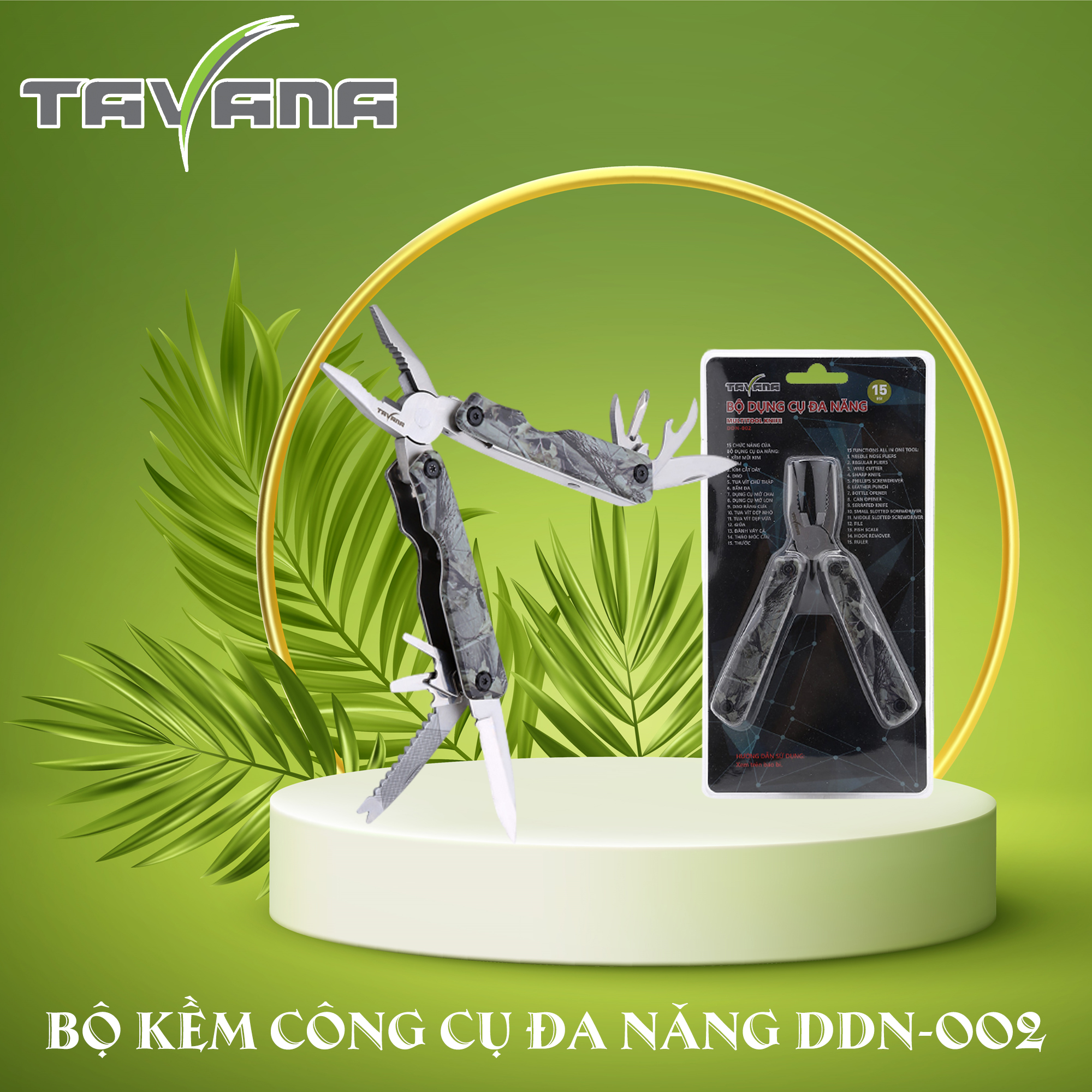 Kiềm đa năng nanolight tavana 15 món ddn-002 - xám