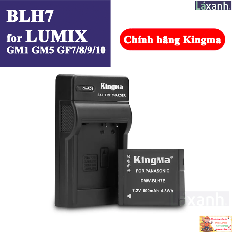 BLH7 LUMIX | Pin sạc máy ảnh chính hãng KINGMA BLH7 DMW-BLH7 BLH7E dành cho PANASONIC LUMIX GM1 GM5 GF7 GF8 GF9 GF10